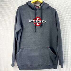 90s Independent Trucks Hoodie Mens Large Gray Hoodie Sweatshirt Skate Y2K